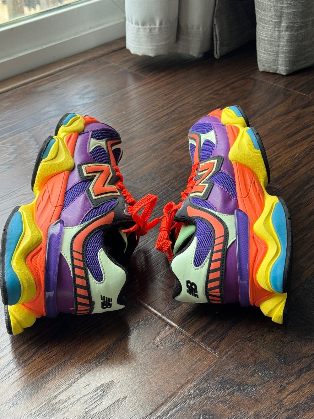 New Balance Purple, Red & Yellow Men’s Athletic Sneakers - Picture 10 of 14